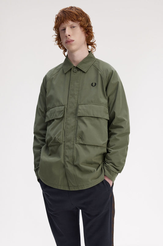 Raglan Utility Overshirt- Green