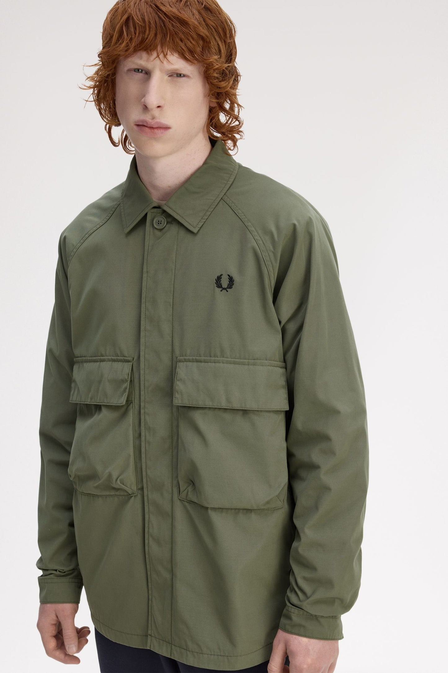 Raglan Utility Overshirt- Green