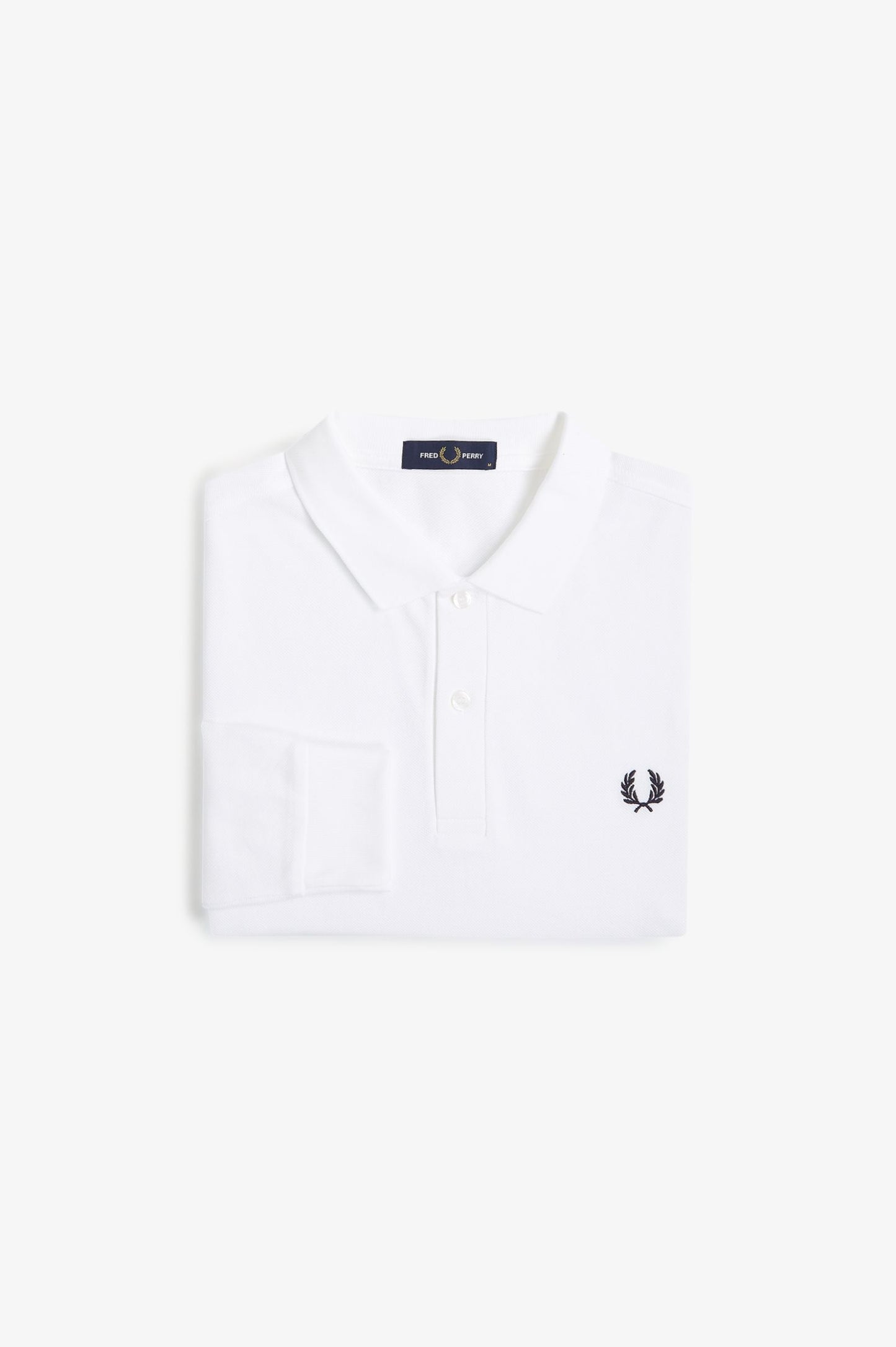 Long Sleeve polo Shirt White