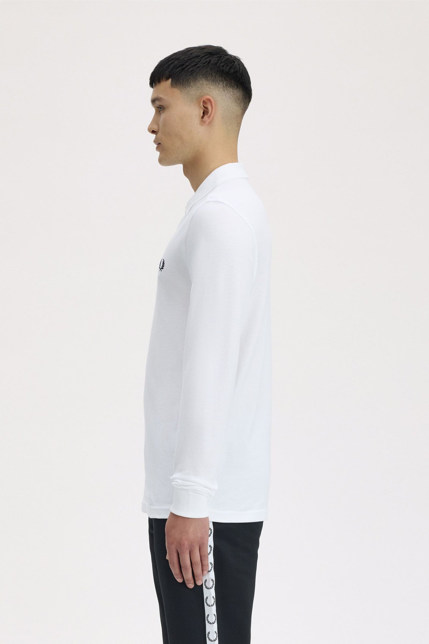 Long Sleeve polo Shirt White
