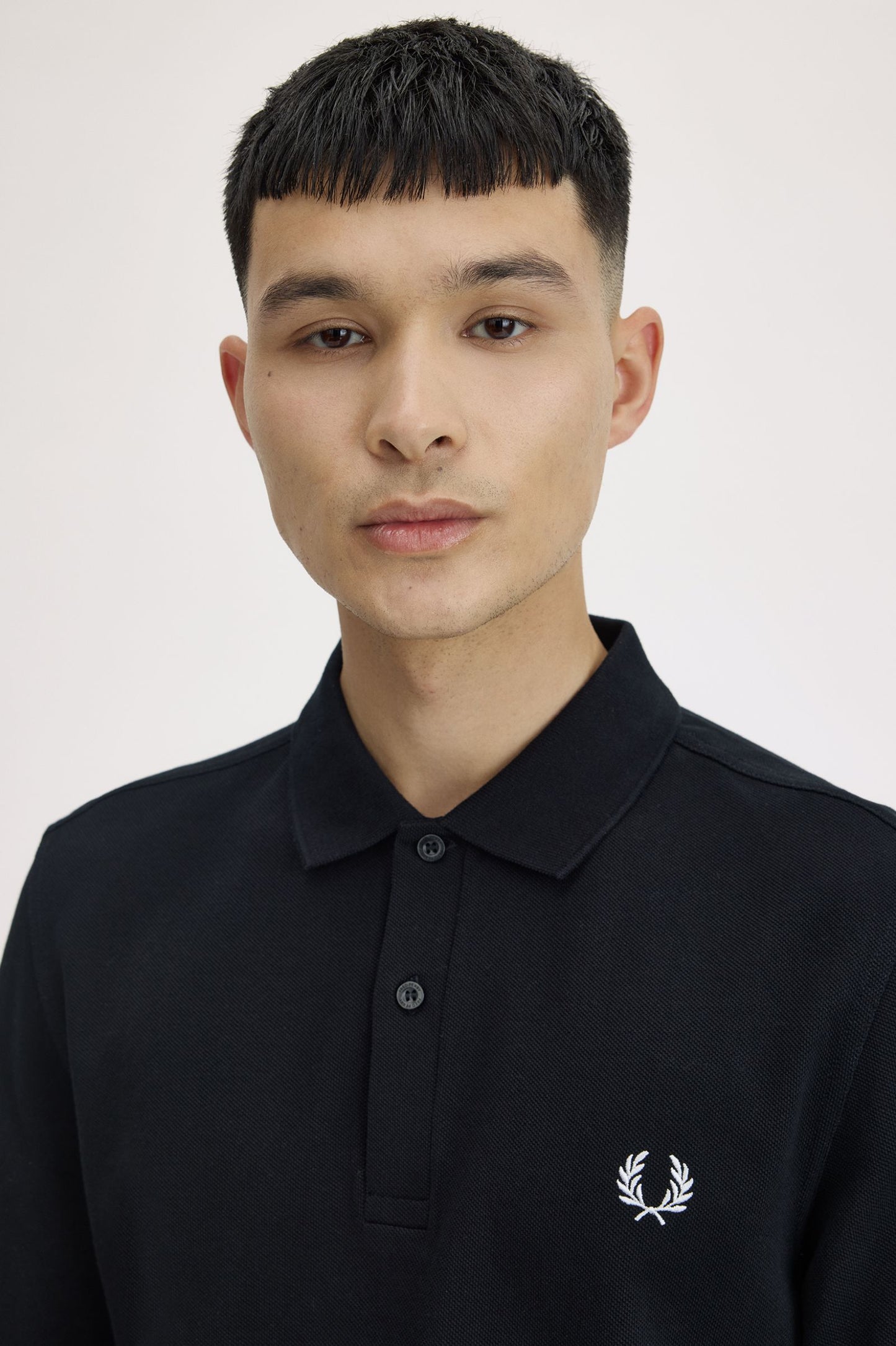 Long Sleeve polo Shirt Black