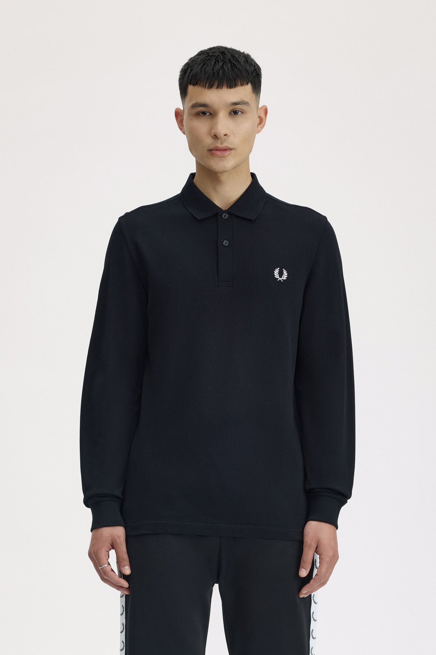 Long Sleeve polo Shirt Black