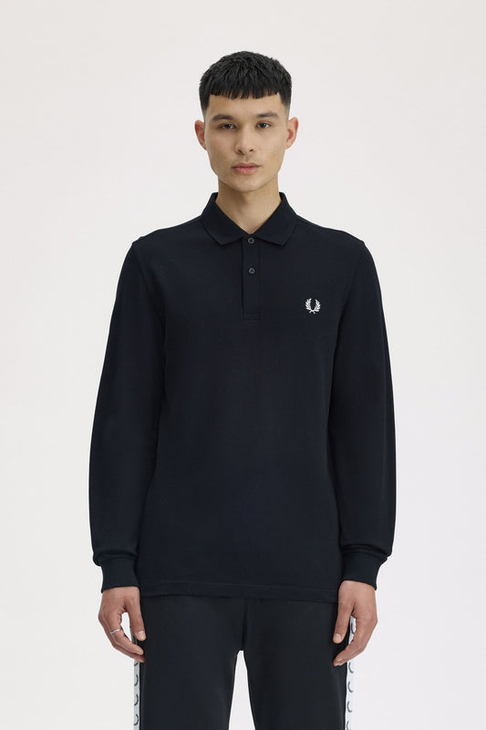 Long Sleeve polo Shirt Black