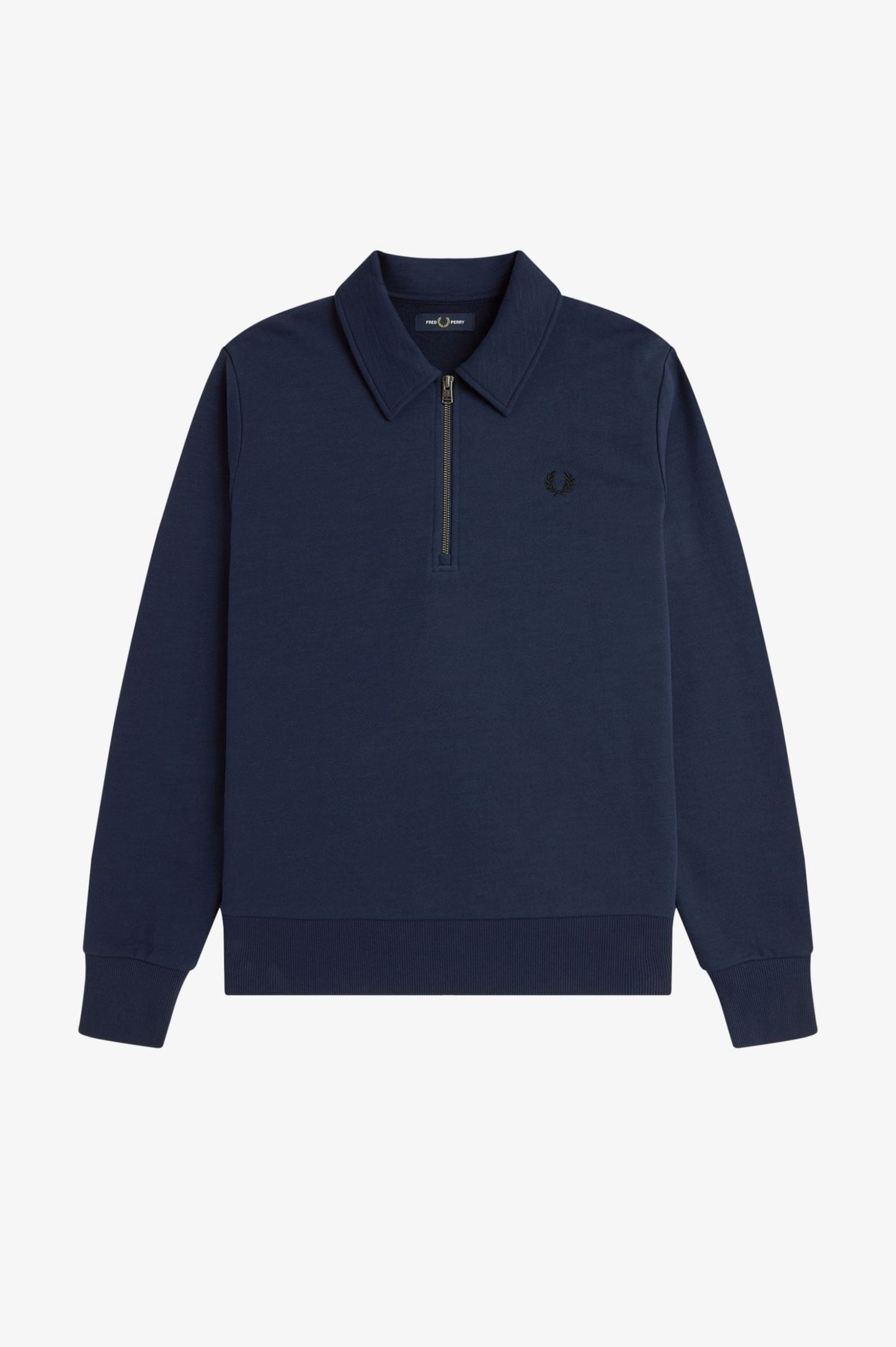 Zip Neck Collar Sweatshirt Dark Carbon