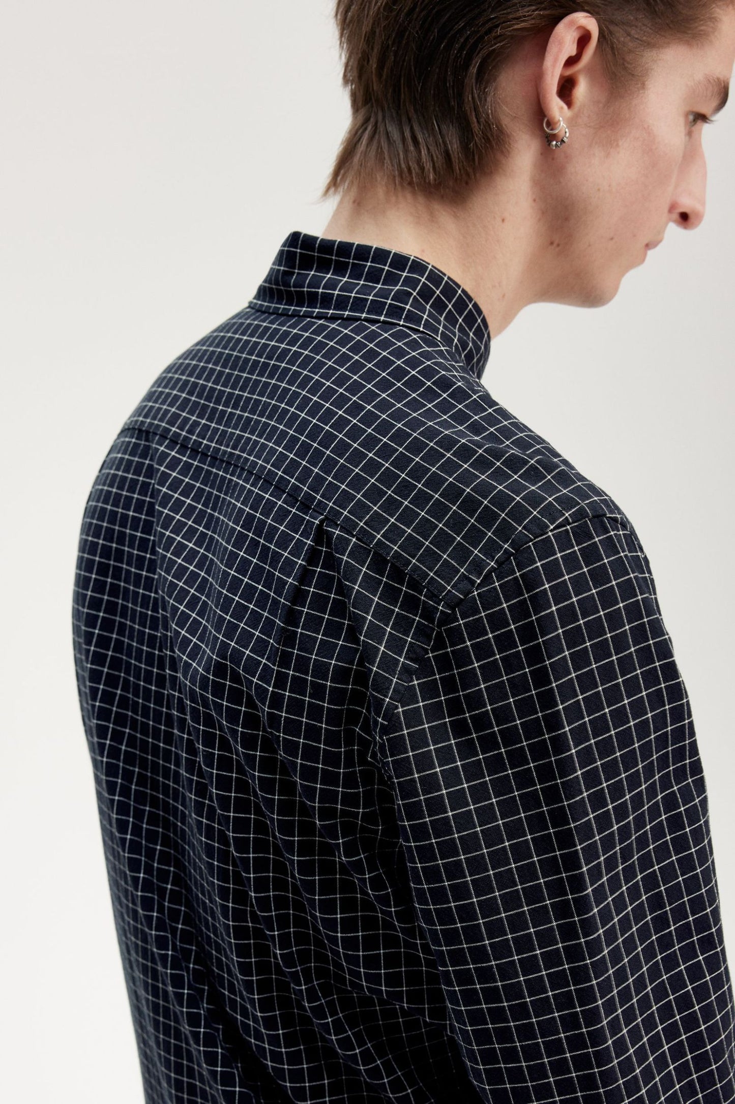 Grid Check Shirt Black