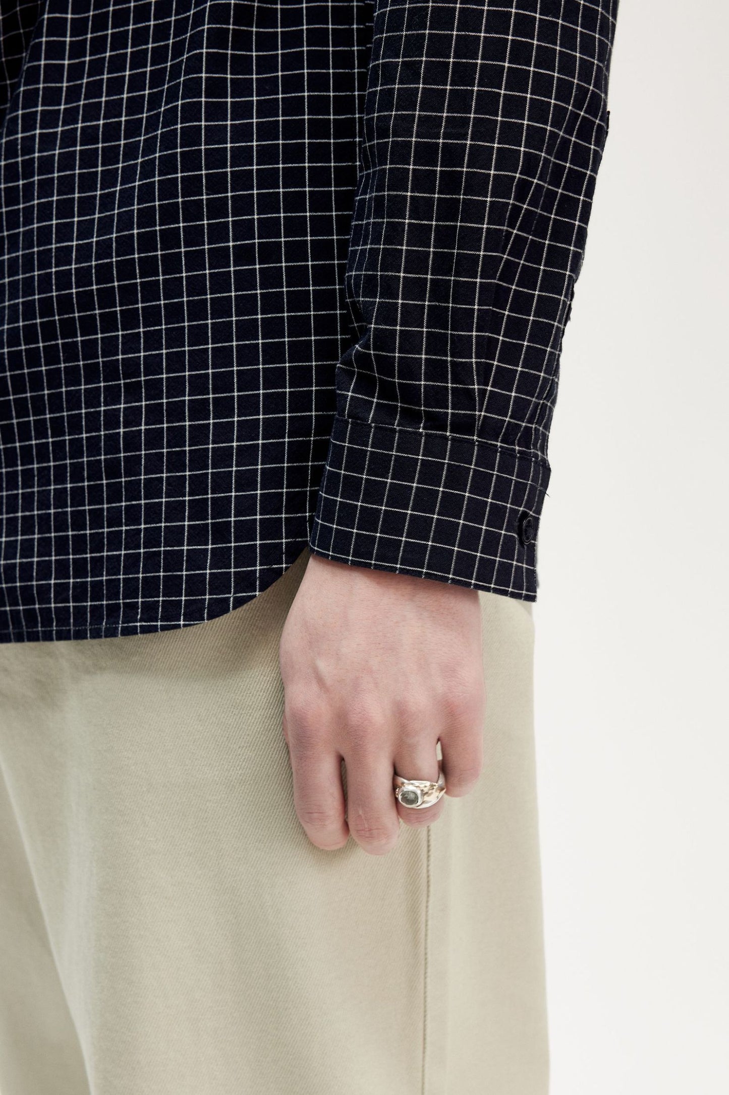 Grid Check Shirt Black
