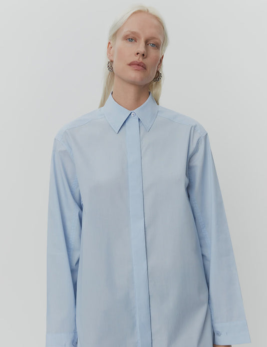 Malou Pigeon Blue Shirt