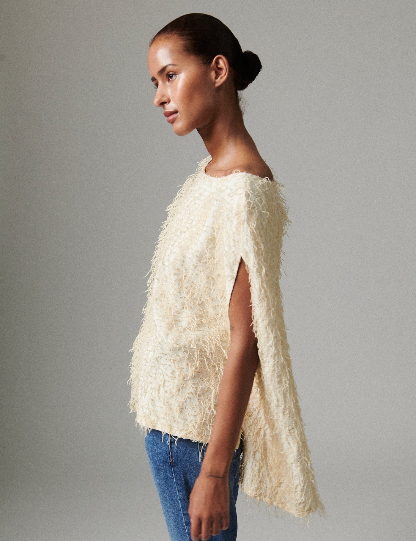 Mata Dobby Fringe Top