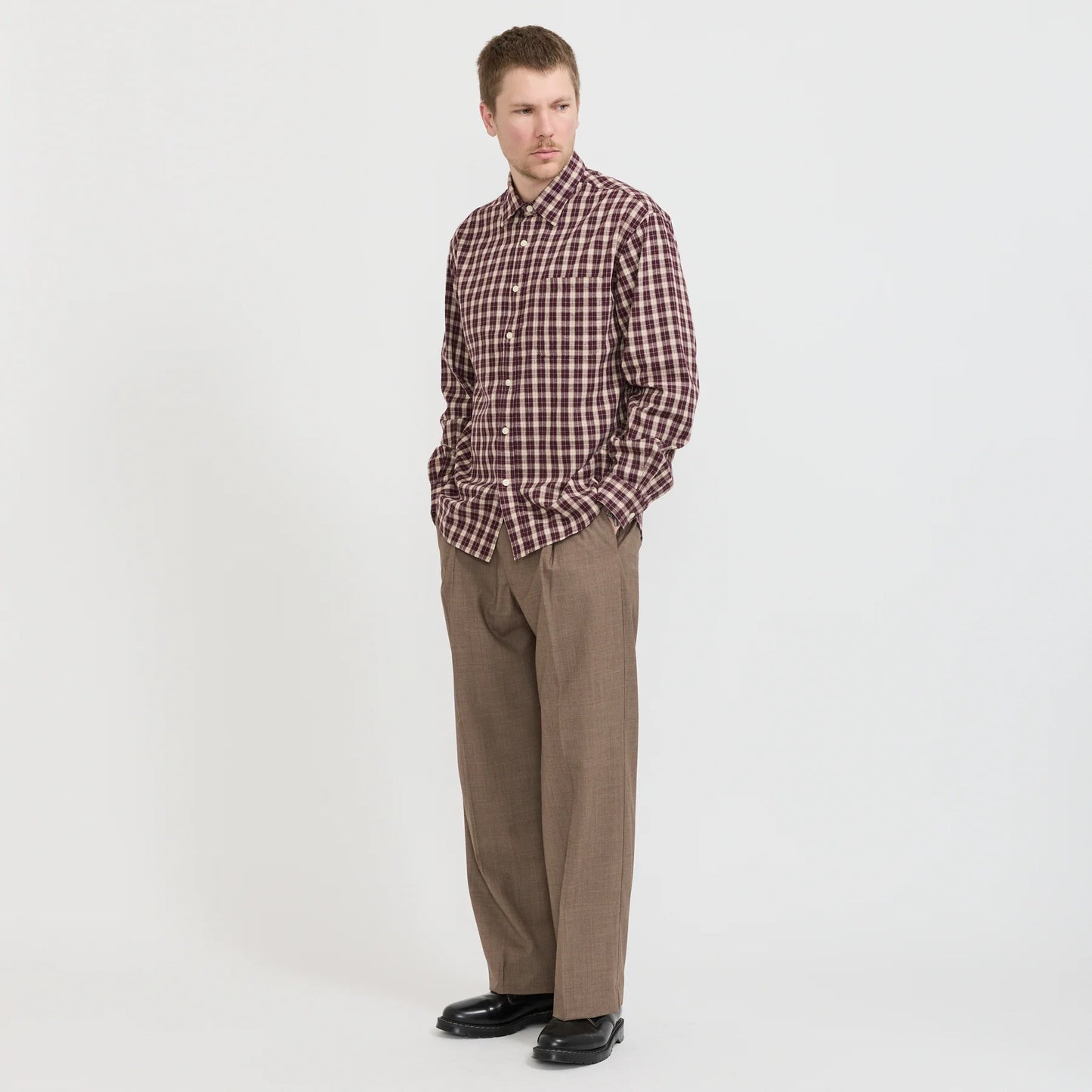 Deon Check Shirt Wine