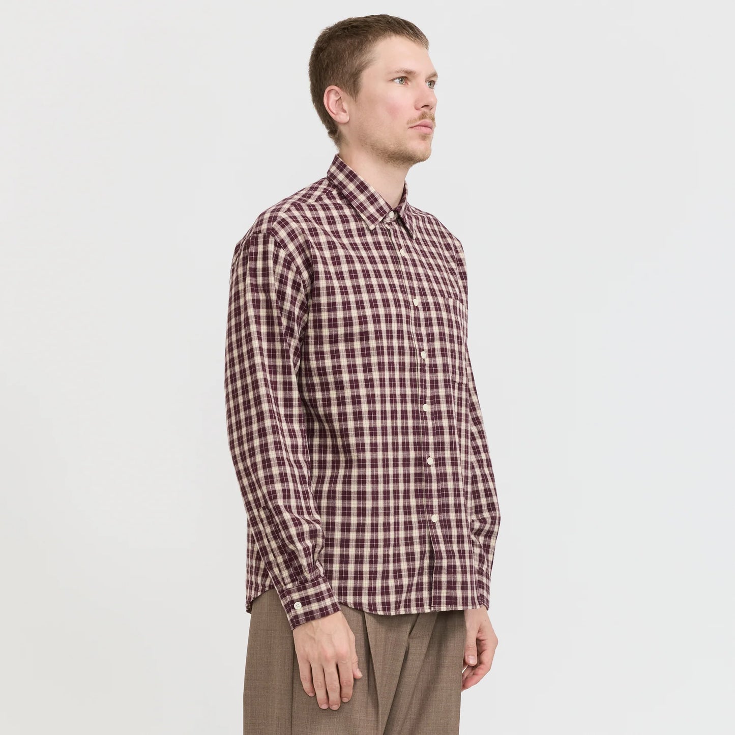 Deon Check Shirt Wine
