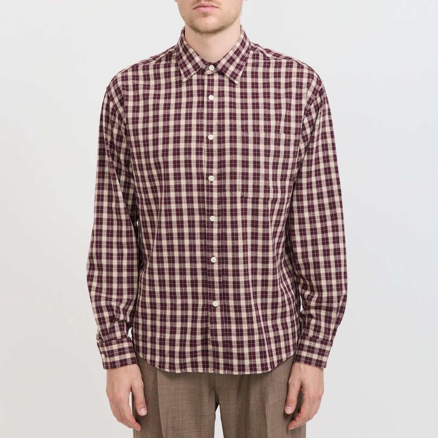 Deon Check Shirt Wine