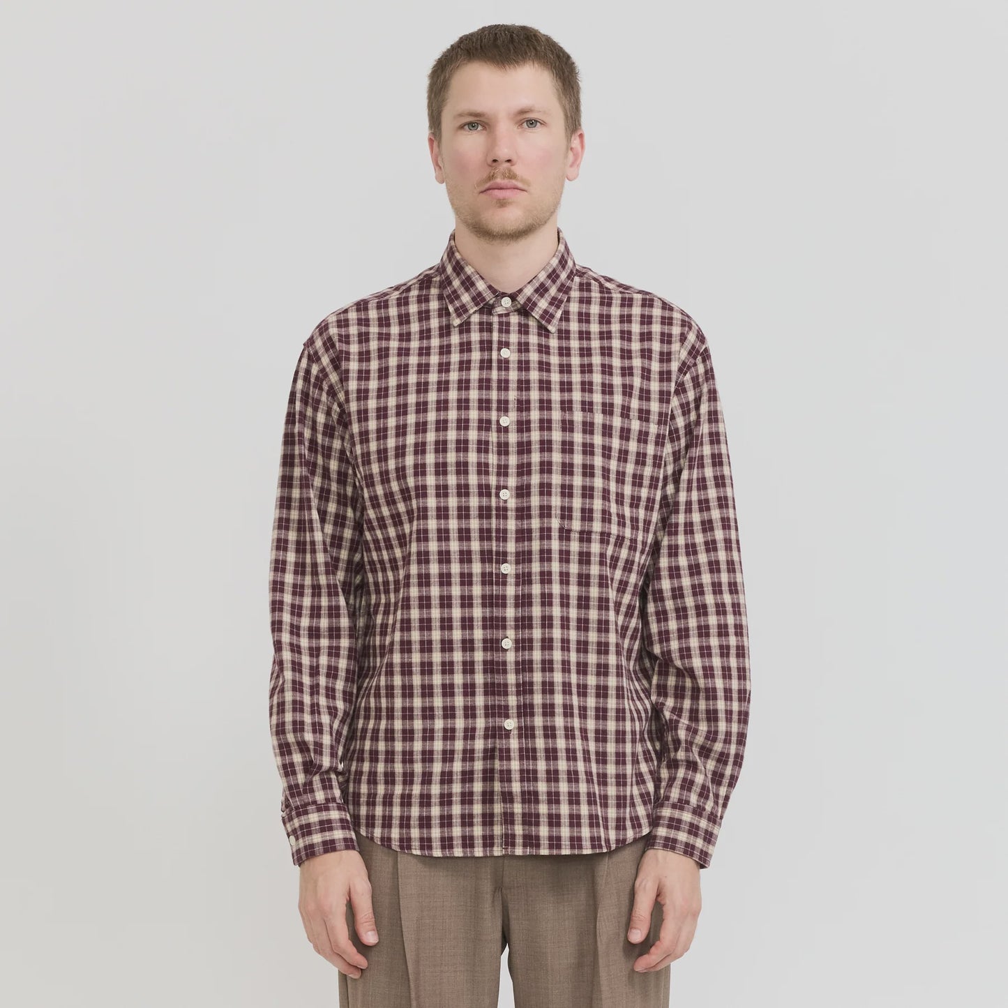 Deon Check Shirt Wine