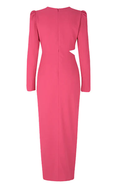 Oliana V-Neck Dress Pink Passion