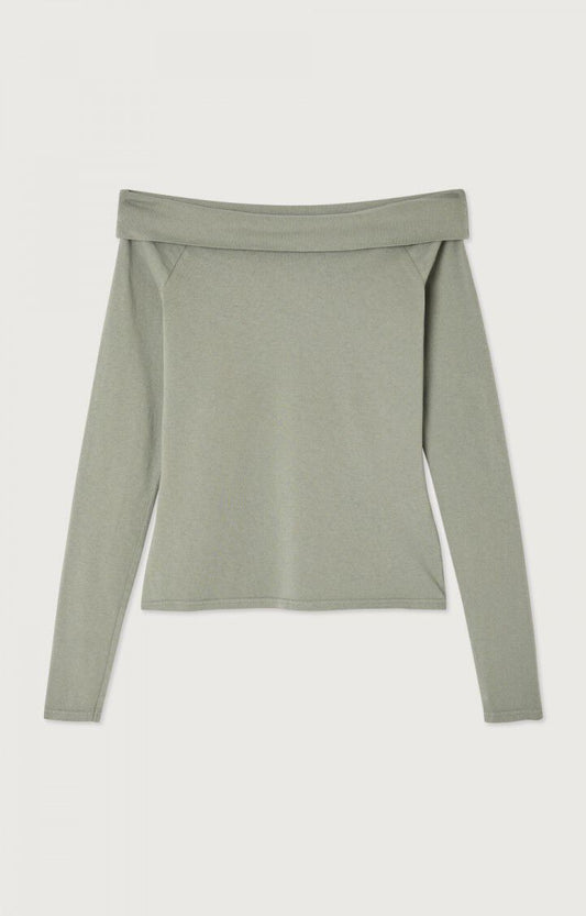 Ouky tee Off Shoulder Grey Green