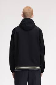Oversized Hooded Shell Jacket Black