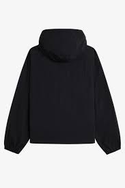 Oversized Hooded Shell Jacket Black