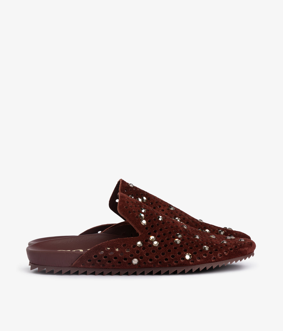 Braidy Mules Leather Brunette Shoes