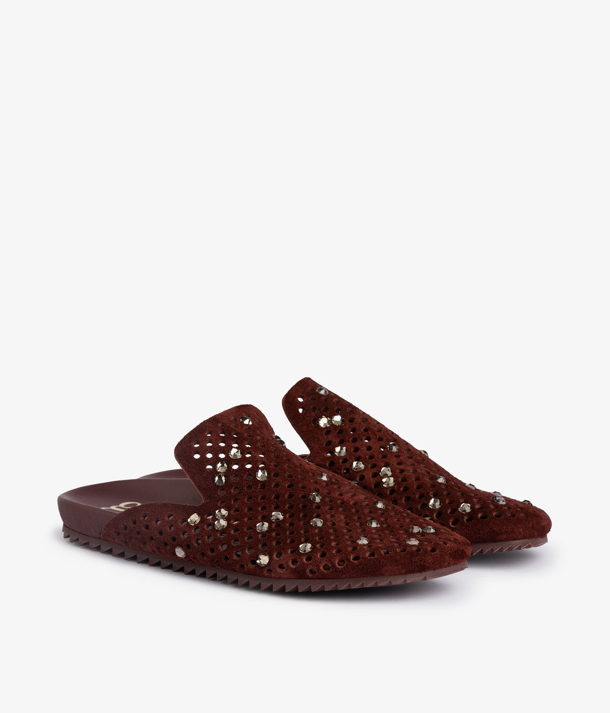 Braidy Mules Leather Brunette Shoes