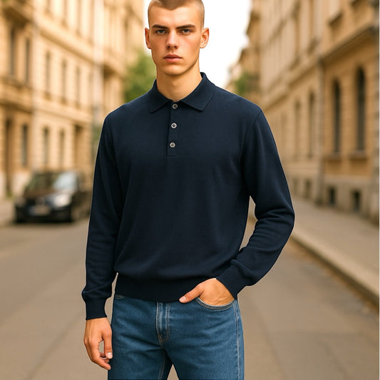 Navy LongSleeve Polo Navy