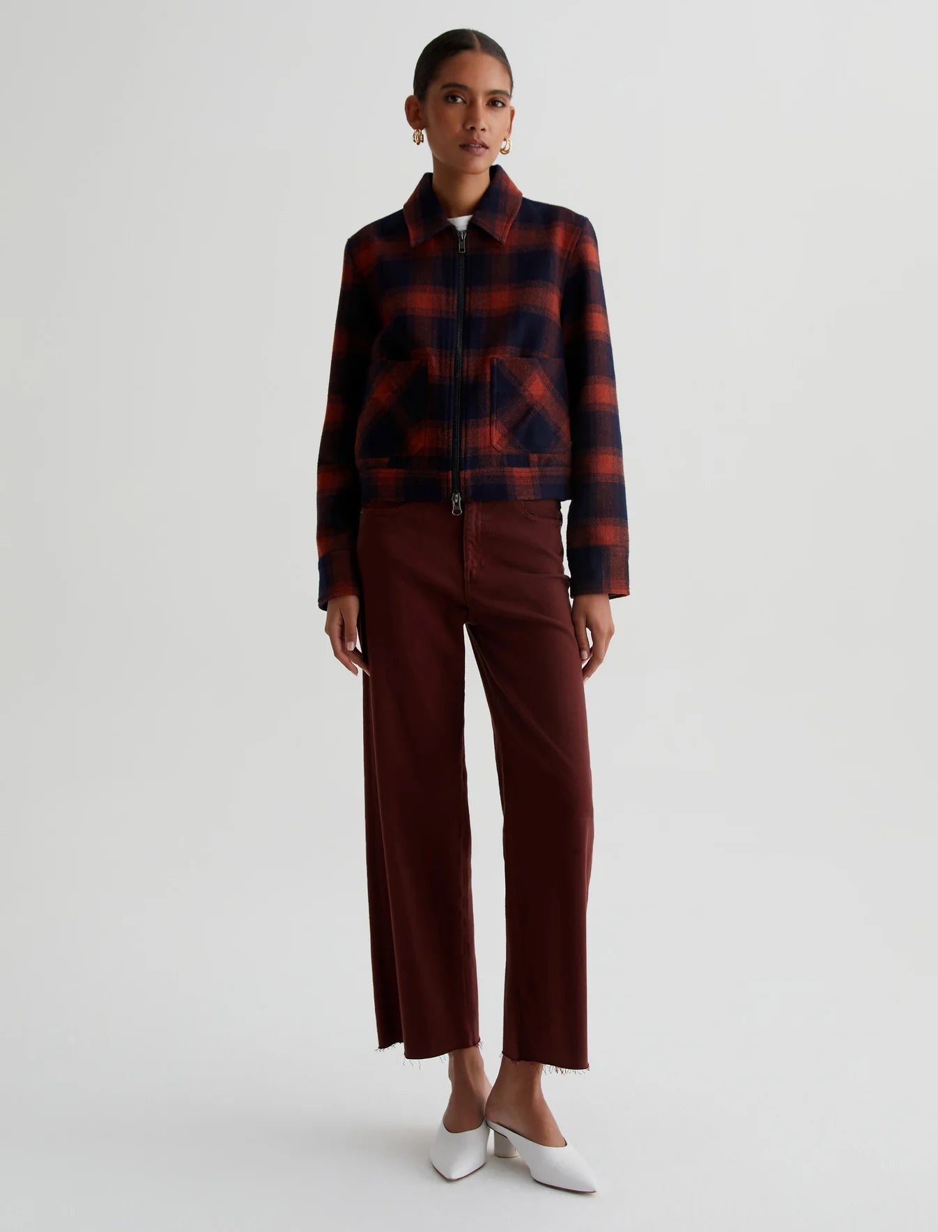 Francoise Jacket - Shadow Plaid Deep Nav