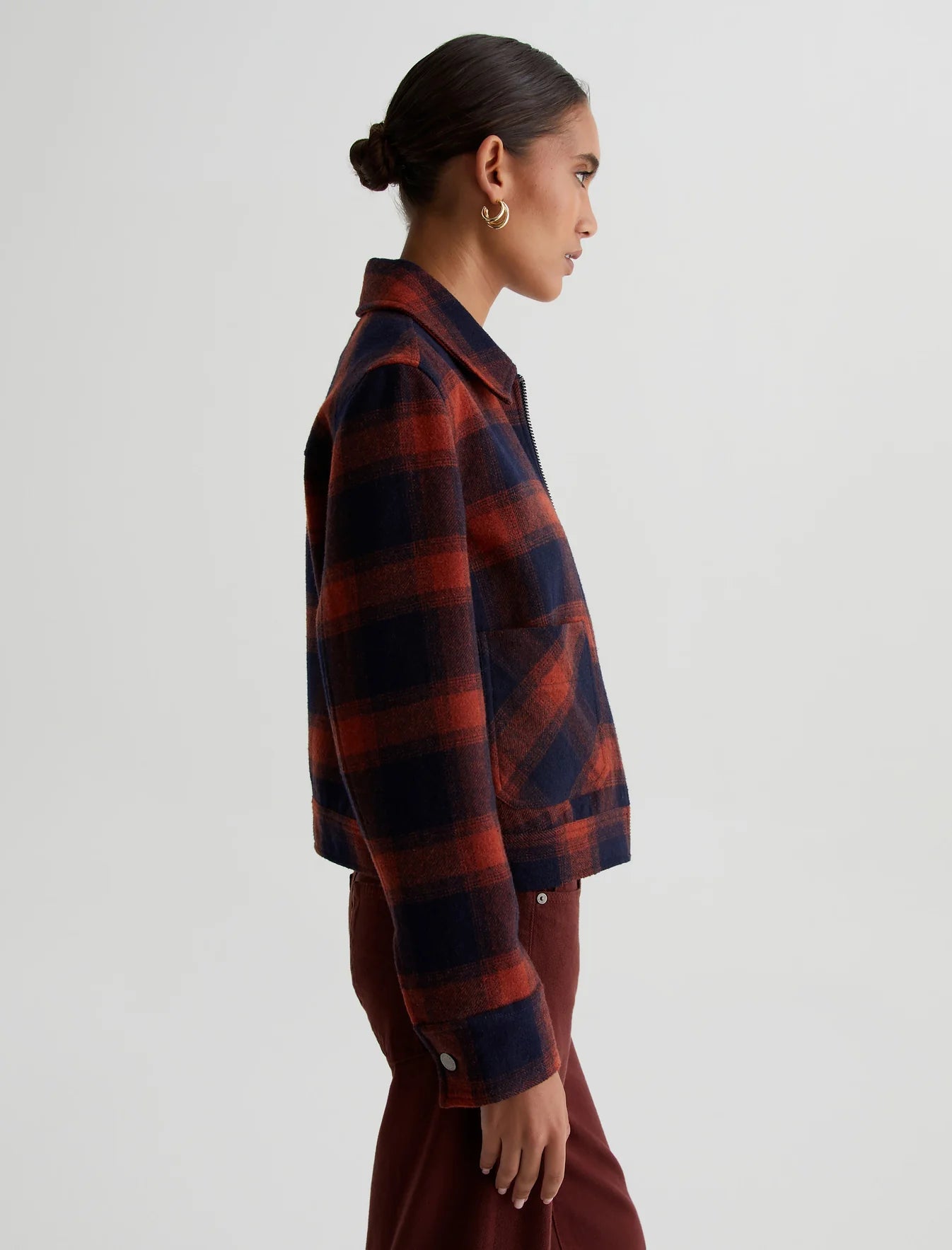 Francoise Jacket - Shadow Plaid Deep Nav
