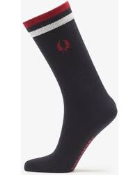 Tipped Sports Sock Navy/SnowWhite/Burnt Red