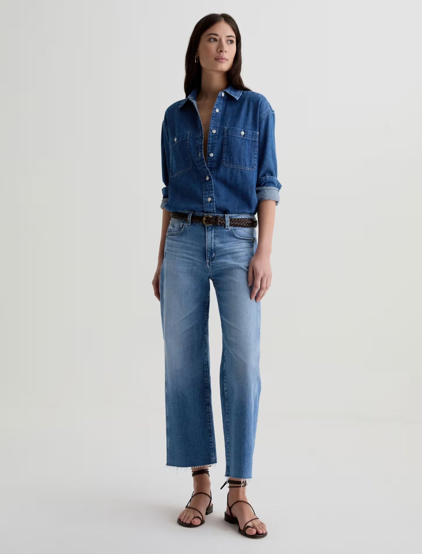 Saige Wide Leg Crop Rosarito