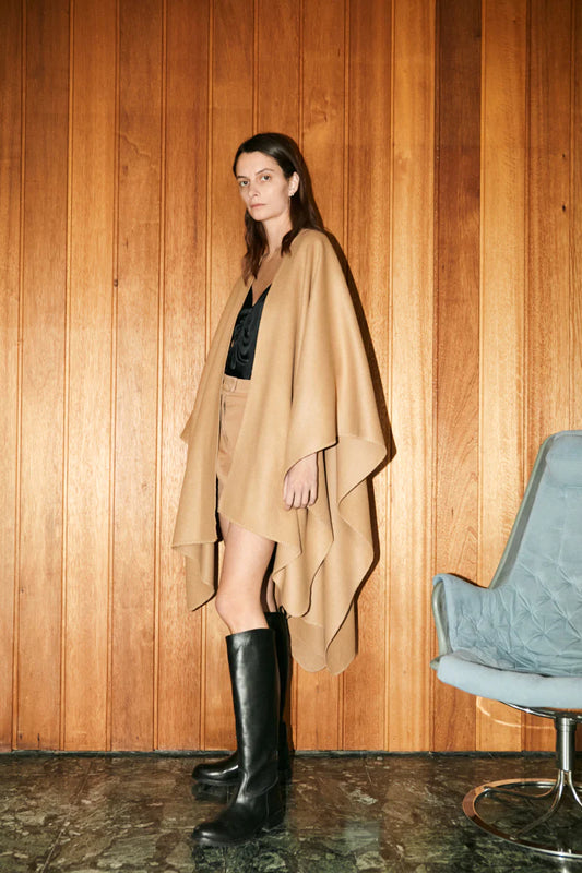 Emerald - Felted Touch Shawl Tobacco