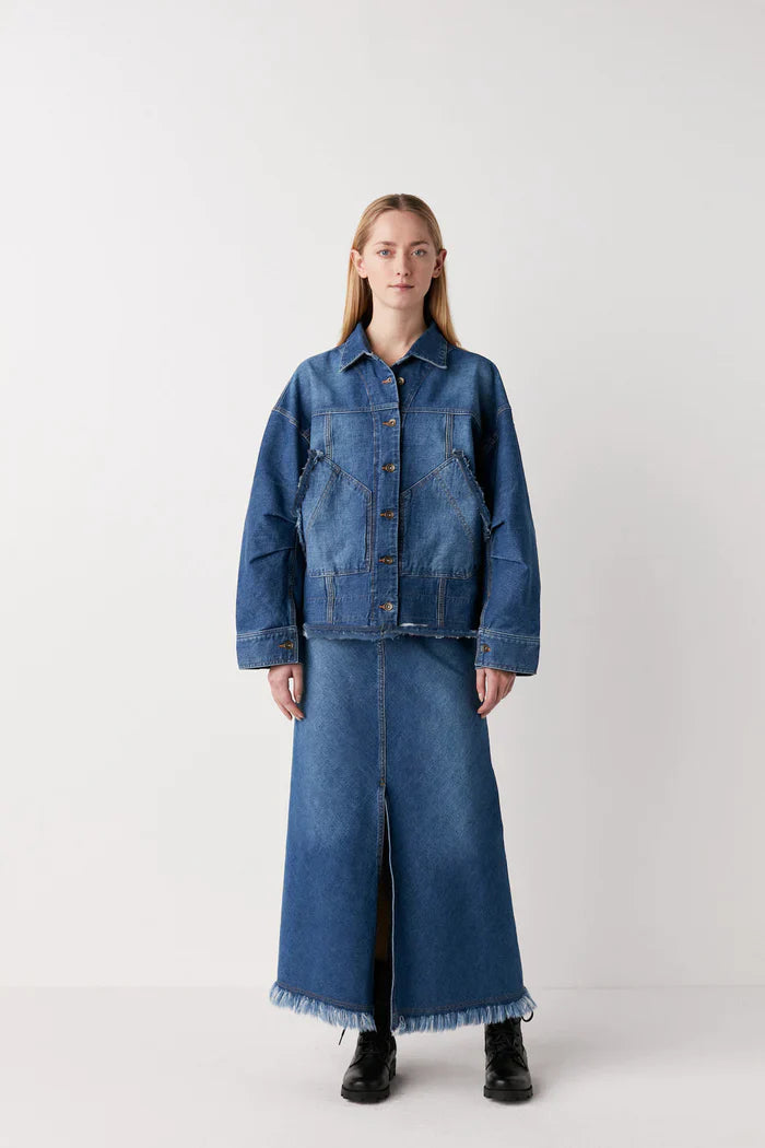 Margie Skirt Washed Indigo