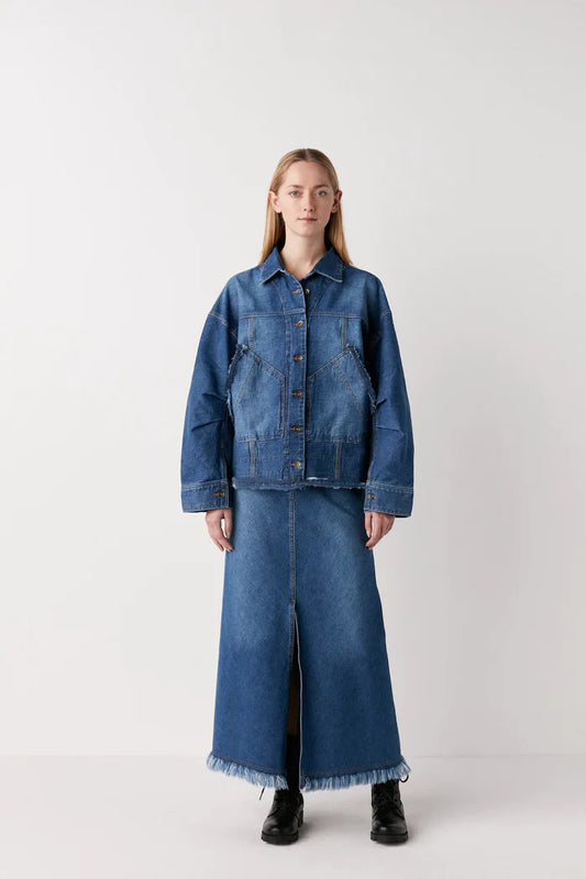 Margie Skirt Washed Indigo