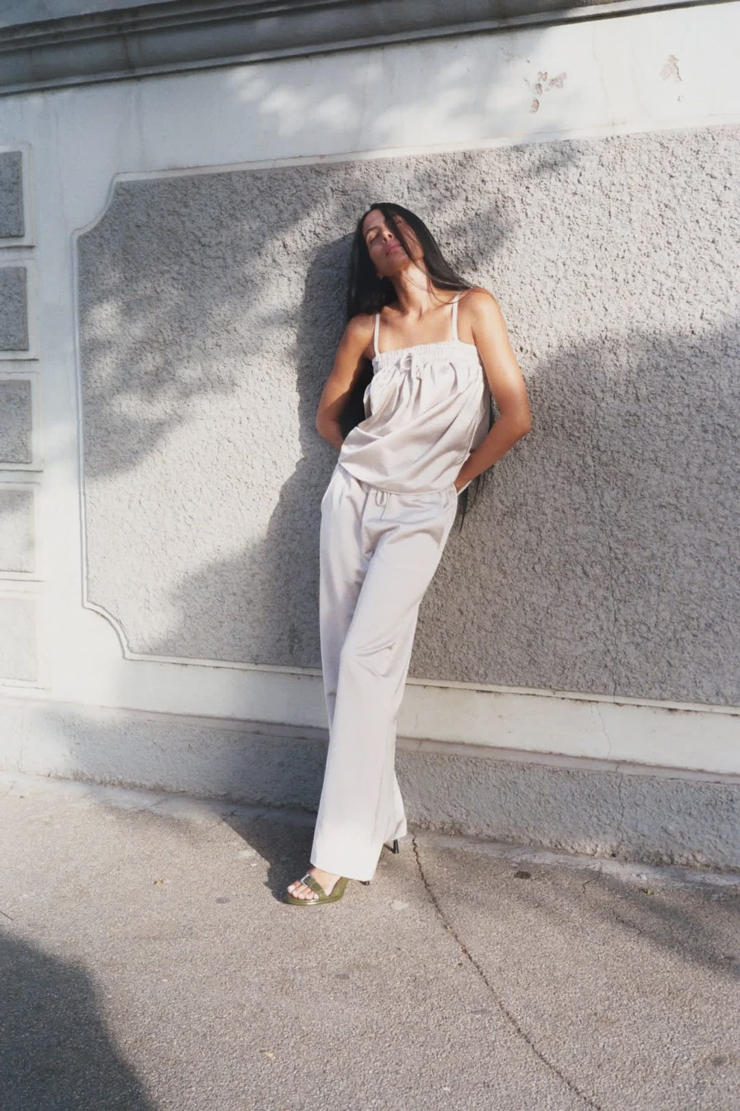 Pantsy Techno Drape Pants - Oyster