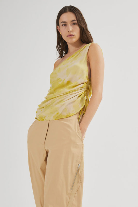 Ginna Fusion Shoulder Top - Lemon Combo