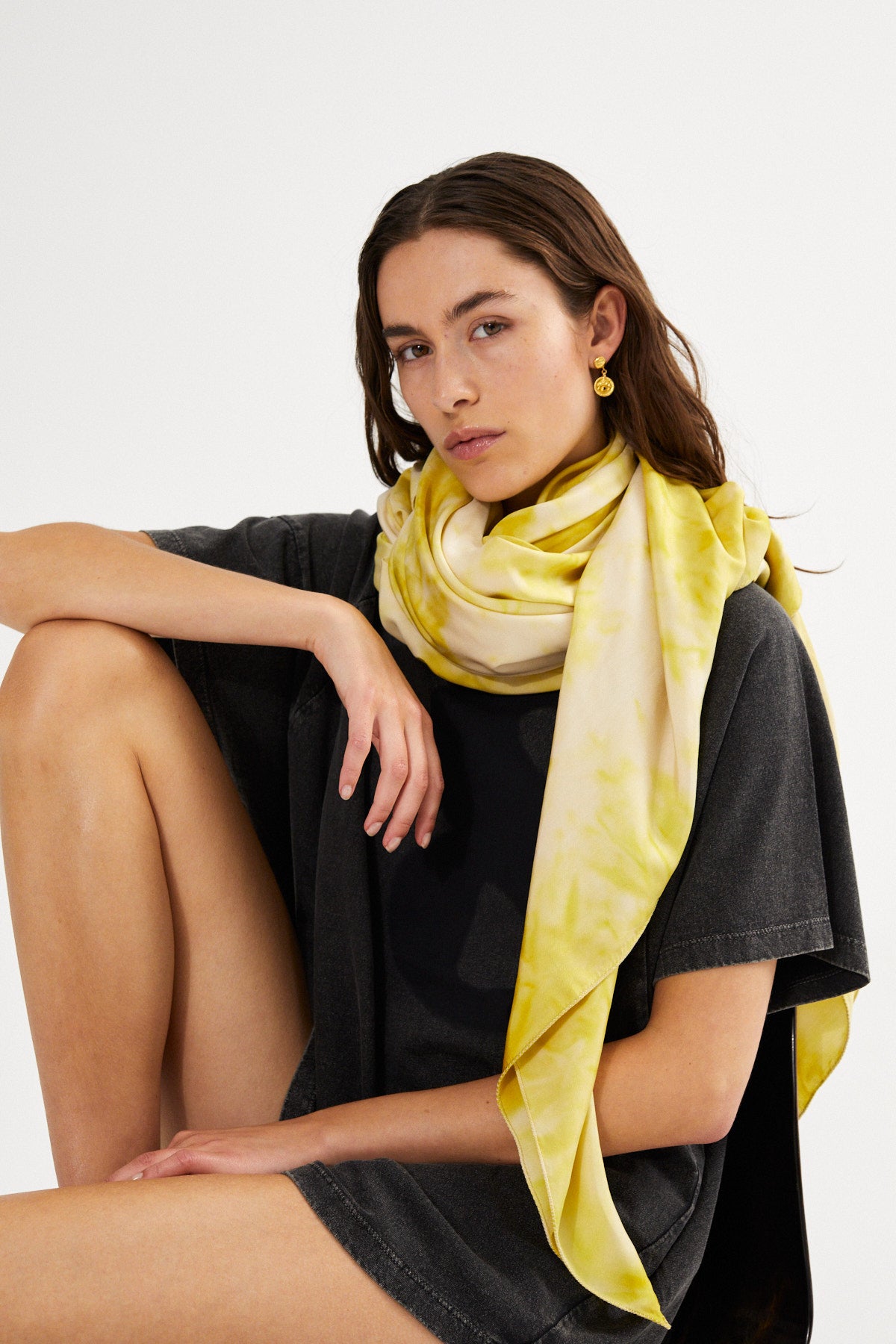 Merete Fusion Large Scarf - Lemon Combo