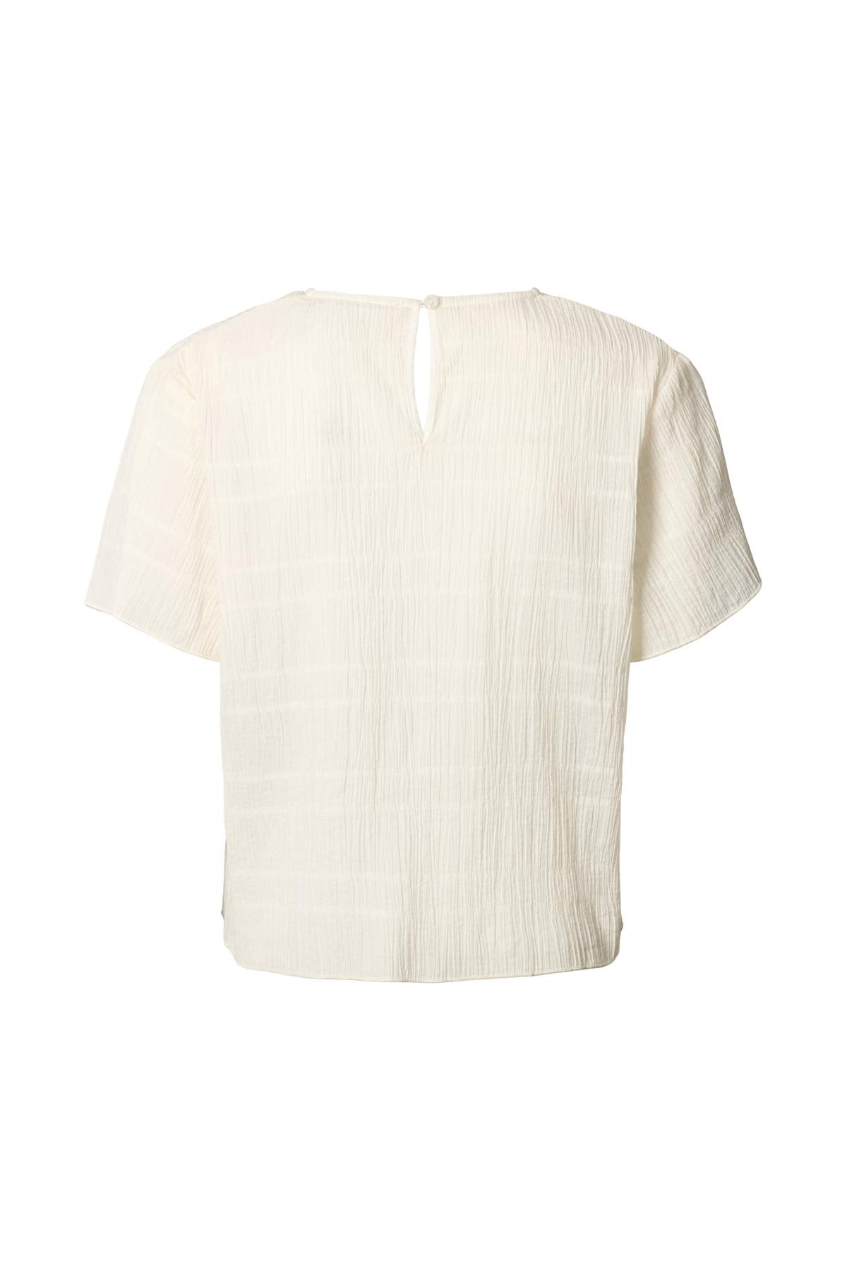 Manar Smocking T-Shirt - Chalk