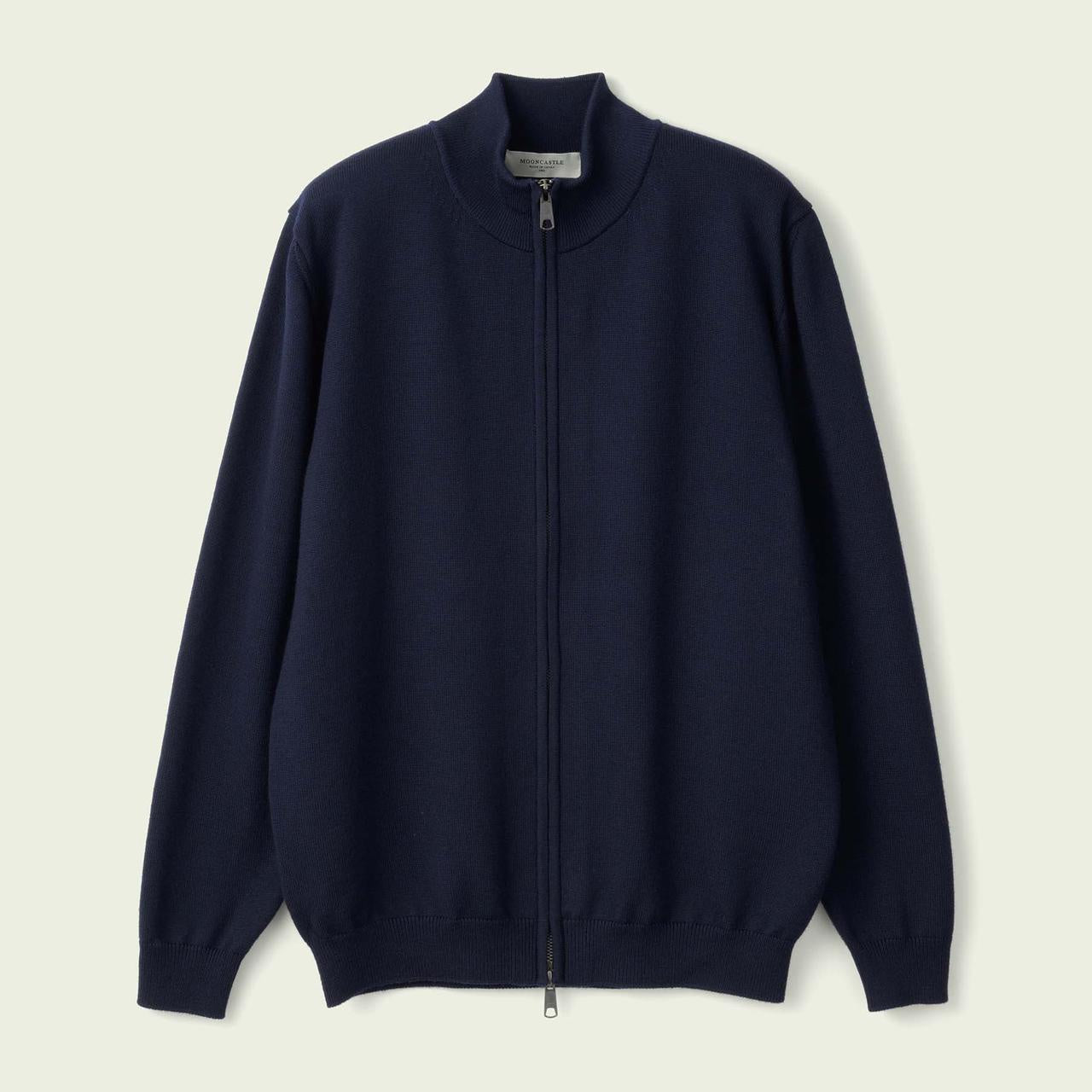Navy Zip Through Cardigan