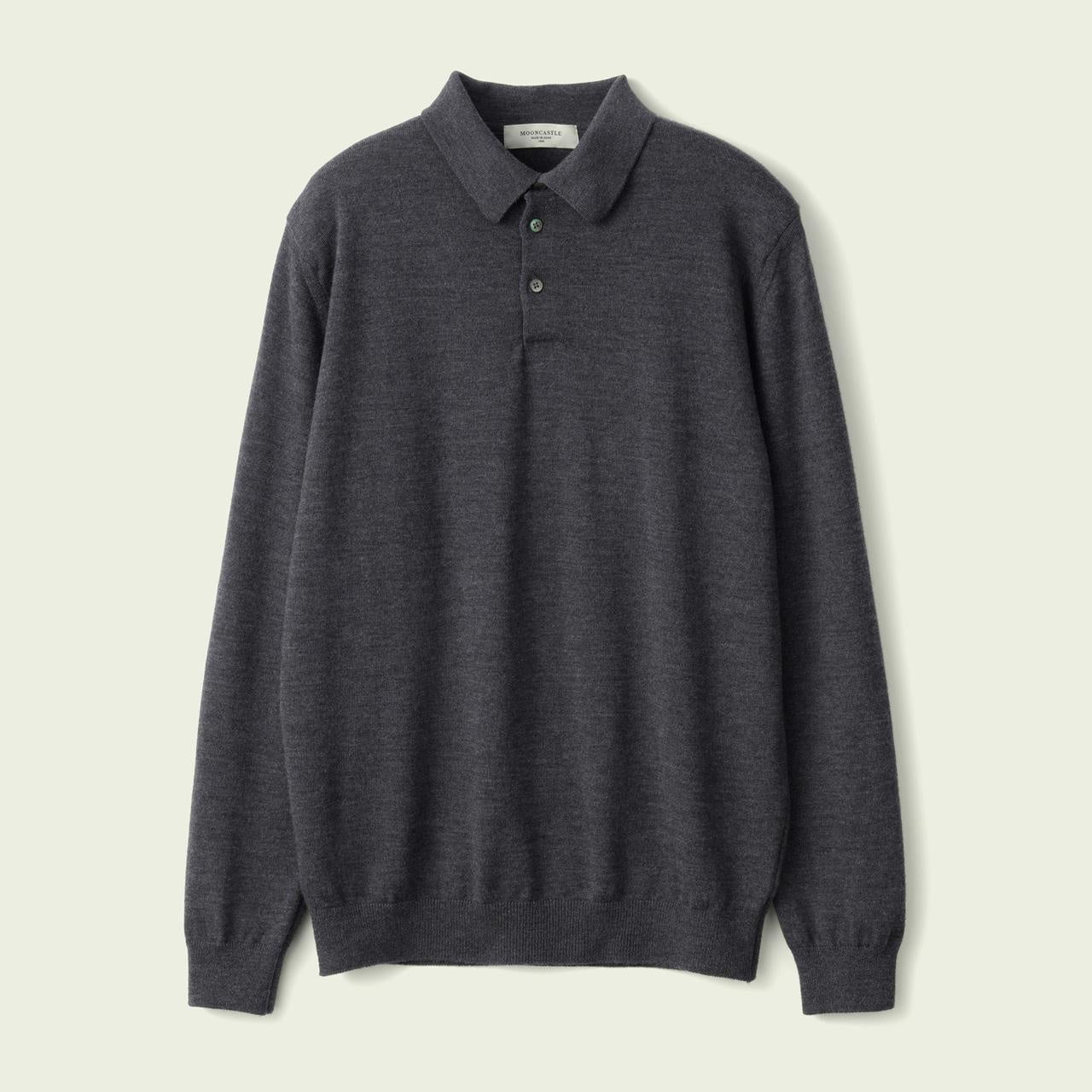 3 Button Polo Dark Grey