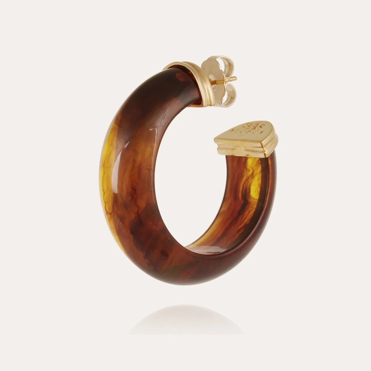 Abalone Acetate Hoop Earrings