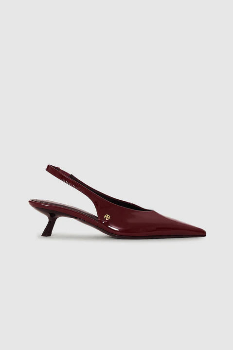 Hilda Slingback Pumps - Burgundy