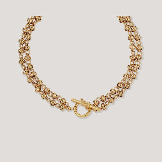 Atik chain double necklace