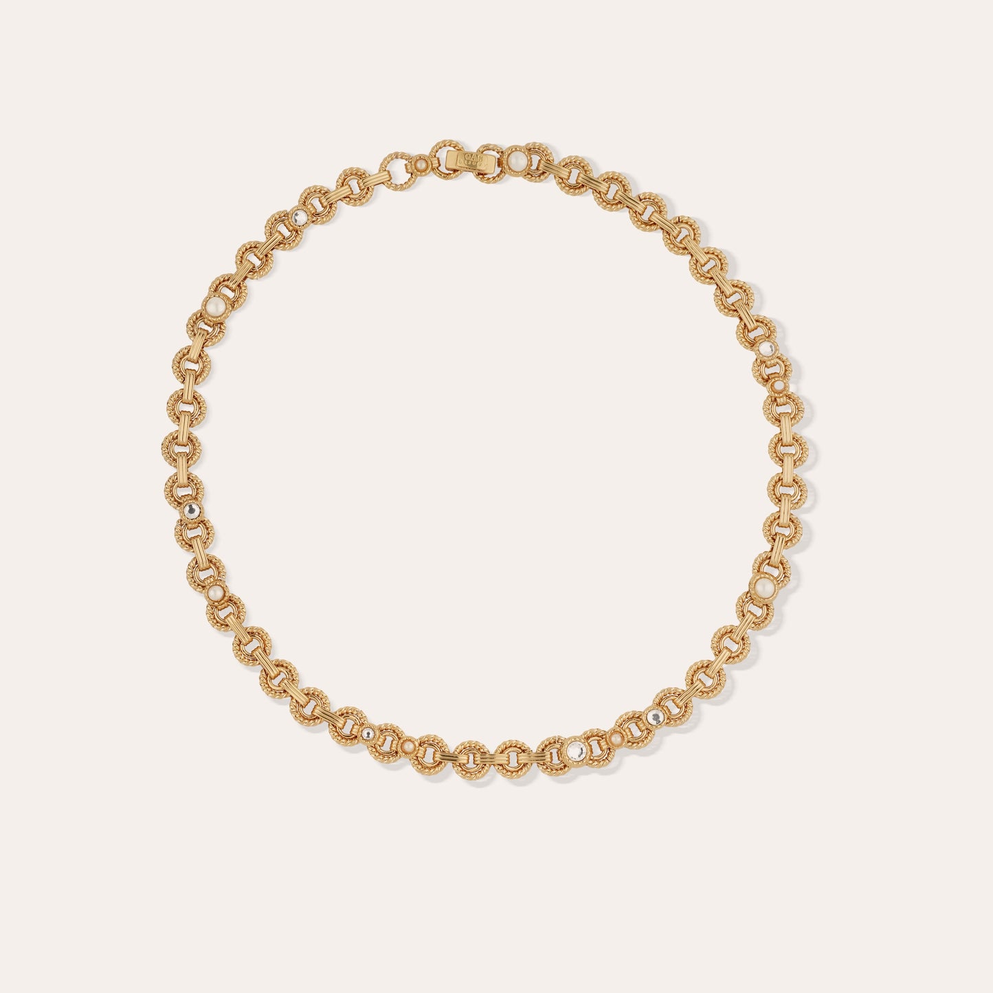 Mistral necklace - White Mother-of-pearl & Strass