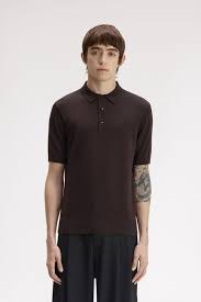 Cotton Knitted Shirt Rich Brown
