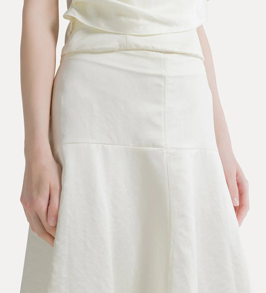 Duchesse Flared Midi Skirt