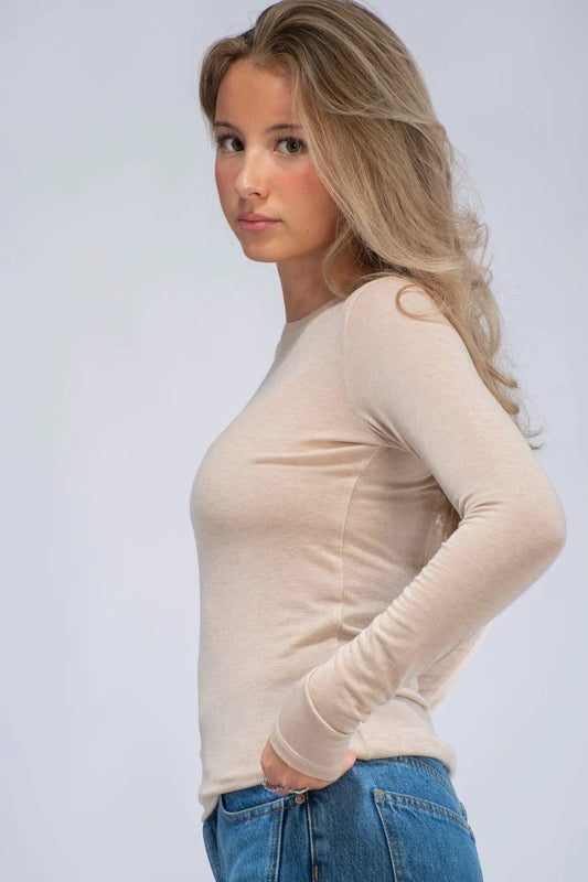 Matima O Neck Tee- Oxford tan