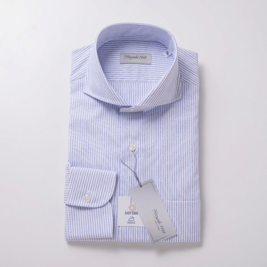 Blue Striped Easy Care Cutaway Shirt