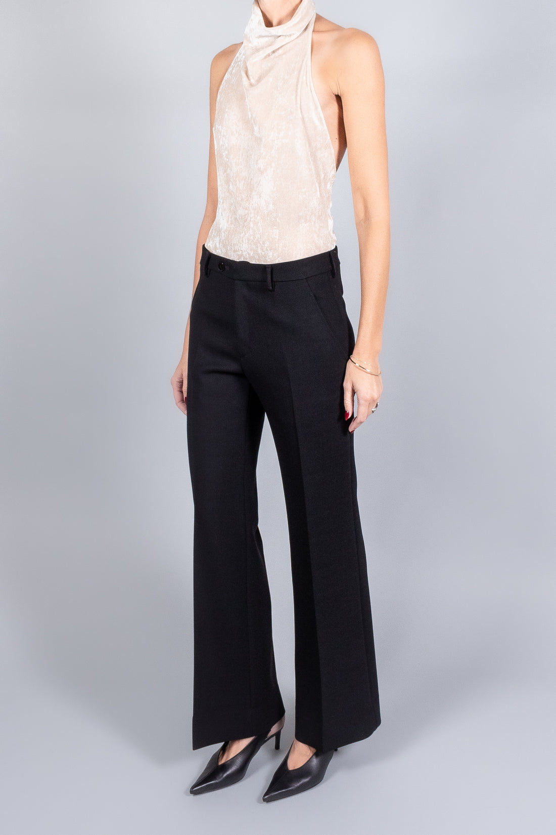 Flocked Stretch Tulle Sleeveless Body