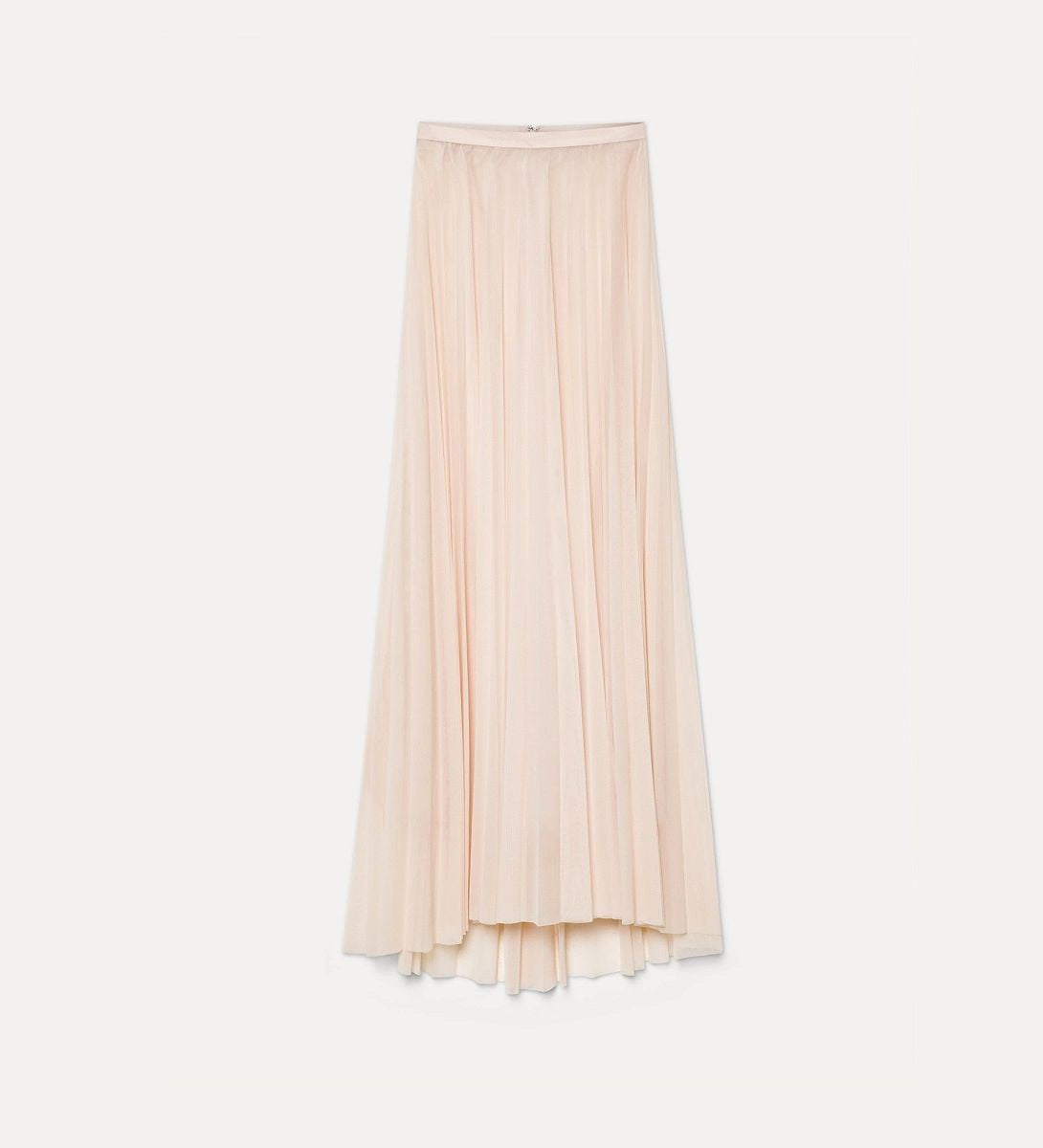 Chic Tulle Plise Midi Skirt