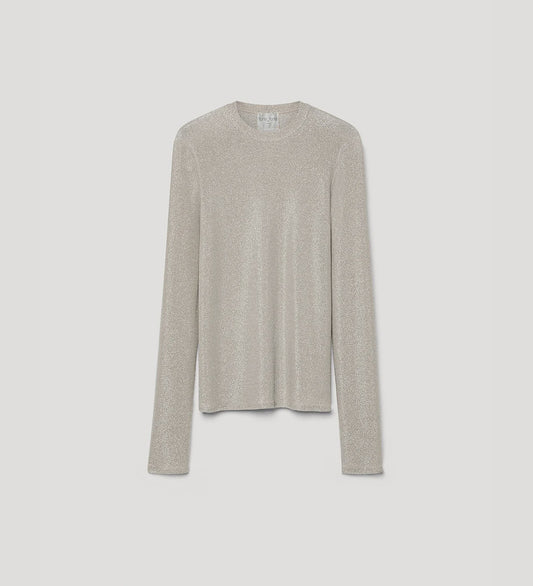 Lurex jersey crew–neck t-shirt moon