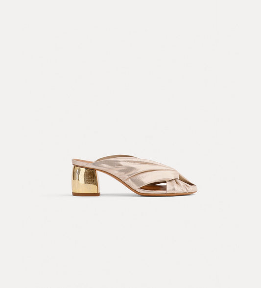 Golden Heel Crossed sandal