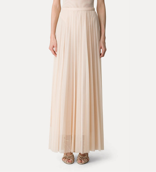 Chic Tulle Plise Midi Skirt
