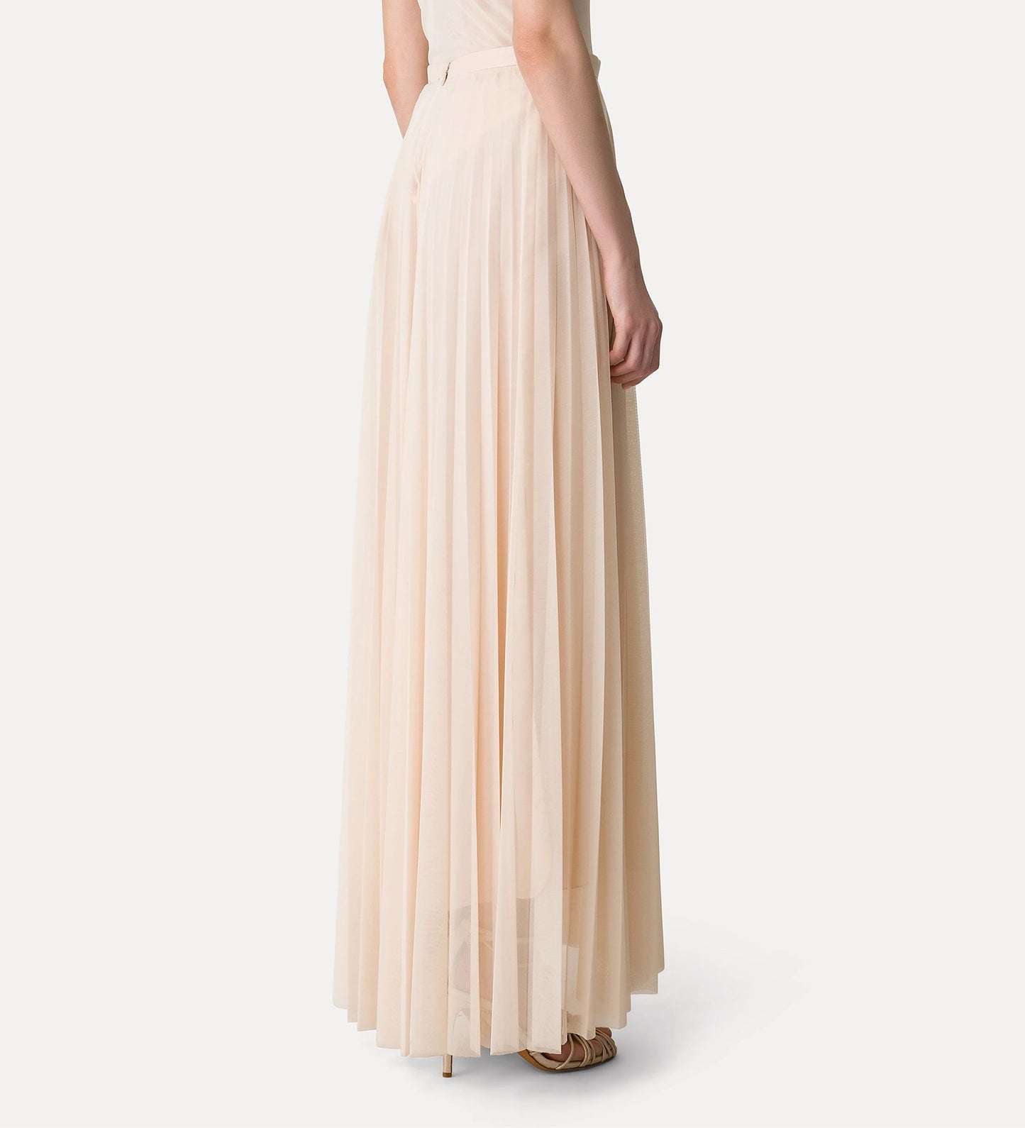 Chic Tulle Plise Midi Skirt